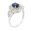 Image 3 : 14KT White Gold 1.02ct Sapphire and Diamond Ring