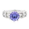 Image 1 : 14KT White Gold 2.62ct Tanzanite and Diamond Ring
