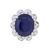 Image 1 : 14KT White Gold 11.61ct Sapphire and Diamond Ring