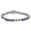 Image 1 : 14KT White Gold 13.26ctw Tanzanite and Diamond Bracelet
