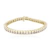 Image 1 : 14KT Yellow Gold 7.56ctw Diamond Tennis Bracelet