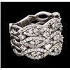 Image 2 : 14KT White Gold 1.50ctw Diamond Ring