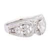 Image 2 : 14KT White Gold 1.37ctw Diamond Ring