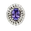Image 1 : 14KT White Gold 4.42ct Tanzanite and Diamond Ring