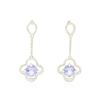 Image 1 : 14KT White Gold 2.90ctw Tanzanite and Diamond Earrings