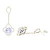 Image 2 : 14KT White Gold 2.90ctw Tanzanite and Diamond Earrings