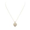 Image 1 : 14KT Yellow Gold 0.85ctw Diamond Heart Pendant With Chain