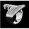 Image 3 : 14KT White Gold 0.68ctw Diamond Ring