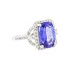Image 2 : 14KT White Gold 3.34ct Tanzanite and Diamond Ring