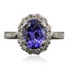 Image 1 : 14KT White Gold 2.24ct Tanzanite and Diamond Ring