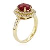 Image 3 : 14KT Yellow Gold 2.17ct Ruby and Diamond Ring