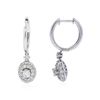 Image 2 : 14KT White Gold 1.23ctw Diamond Earrings