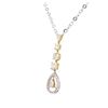 Image 3 : 14KT Two-Tone Gold 3.09ctw Diamond Necklace