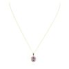 Image 1 : 14KT Yellow Gold 1.10ct Tanzanite and Diamond Pendant With Chain
