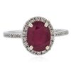 Image 1 : 14KT White Gold 2.00ct Ruby and Diamond Ring