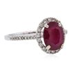 Image 2 : 14KT White Gold 2.00ct Ruby and Diamond Ring