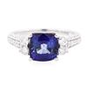 Image 1 : 14KT White Gold 2.52ct Tanzanite and Diamond Ring