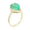 Image 3 : 14KT Yellow Gold 2.73ct Emerald and Diamond Ring