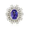 Image 1 : 14KT White Gold 3.44ct Tanzanite and Diamond Ring
