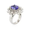 Image 3 : 14KT White Gold 3.44ct Tanzanite and Diamond Ring