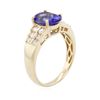 Image 3 : 14KT Yellow Gold 2.20ct Tanzanite and Diamond Ring