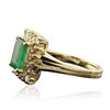 Image 2 : 14KT Yellow Gold 1.94ct Emerald and Diamond Ring