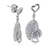 Image 2 : 14KT White Gold 0.34ctw Diamond Earrings