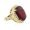 Image 2 : 14KT Yellow Gold 4.66ct Ruby and Diamond Ring