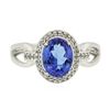 Image 1 : 14KT White Gold 1.86ct Tanzanite and Diamond Ring