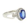 Image 2 : 14KT White Gold 1.86ct Tanzanite and Diamond Ring