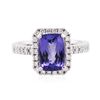 Image 1 : 14KT White Gold 2.40ct Tanzanite and Diamond Ring