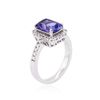 Image 3 : 14KT White Gold 2.40ct Tanzanite and Diamond Ring