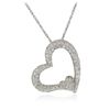 Image 2 : 14KT White Gold 1.35ctw Diamond Pendant With Chain