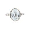 Image 1 : 14KT White Gold 2.55ct Aquamarine and Diamond Ring