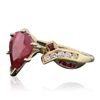 Image 2 : 14KT Yellow Gold 2.95ctw Ruby and Diamond Ring