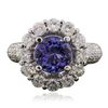 Image 1 : 14KT White Gold 2.23ct Tanzanite and Diamond Ring