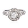 Image 1 : 14KT White Gold 0.67ctw Diamond Ring