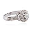 Image 2 : 14KT White Gold 0.67ctw Diamond Ring