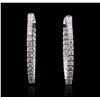 Image 1 : 14KT White Gold 1.28ctw Diamond Earrings