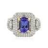 Image 1 : 14KT Two-Tone 2.79ct Tanzanite and Diamond Ring