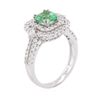 Image 3 : 14KT White Gold 1.24ct Emerald and Diamond Ring