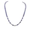 Image 1 : 14KT White Gold 24.00ctw Tanzanite and Diamond Necklace