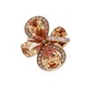 Image 1 : 14KT Rose Gold 11.22ctw Citrine and Diamond Ring