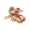 Image 2 : 14KT Rose Gold 11.22ctw Citrine and Diamond Ring