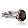 Image 2 : 14KT White Gold 4.30ct Garnet and Diamond Ring