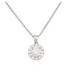 Image 2 : 14KT White Gold 0.94ctw Diamond Pendant With Chain
