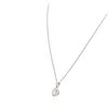 Image 3 : 14KT White Gold 0.94ctw Diamond Pendant With Chain