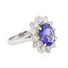 Image 2 : 14KT White Gold 3.13ct Tanzanite and Diamond Ring