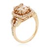 Image 3 : 14KT Rose Gold 1.83ct Morganite and Diamond Ring