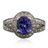 Image 1 : 14KT White Gold 2.64ct Tanzanite and Diamond Ring